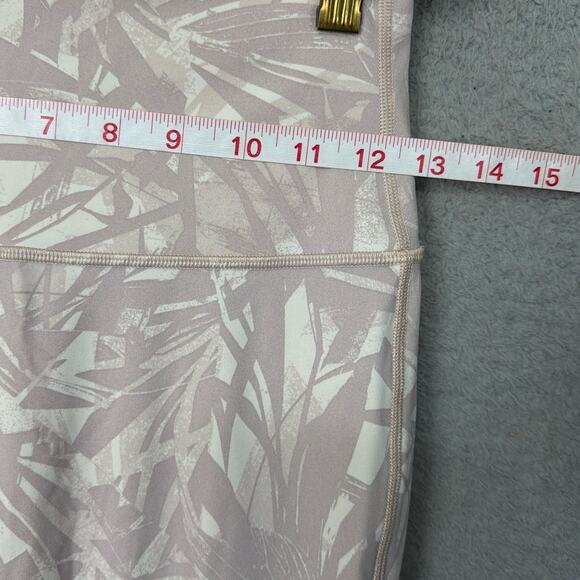 Lululemon Wunder Under High-Rise Luxtreme leggings Shadow Leaf Light Ivory SZ 6 - Picture 5 of 8